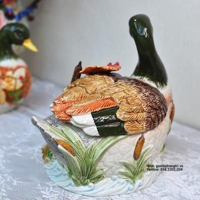 VỊT SỨ ĐỰNG BÁNH VÀ HOA QUẢ